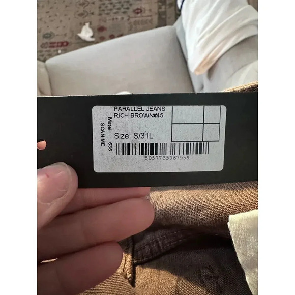 NWT Motel Brown Straight-Leg parallel Pants Size 31L - Picture 6 of 7